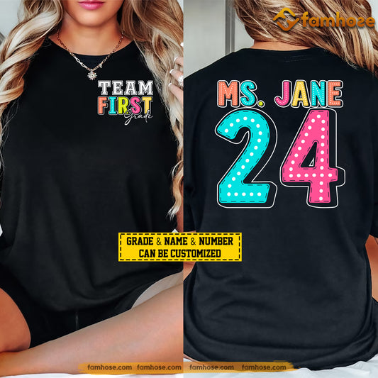 Personalized Team Grade Two-sided T-shirt, Class Team Tees Gift For Teacher Class