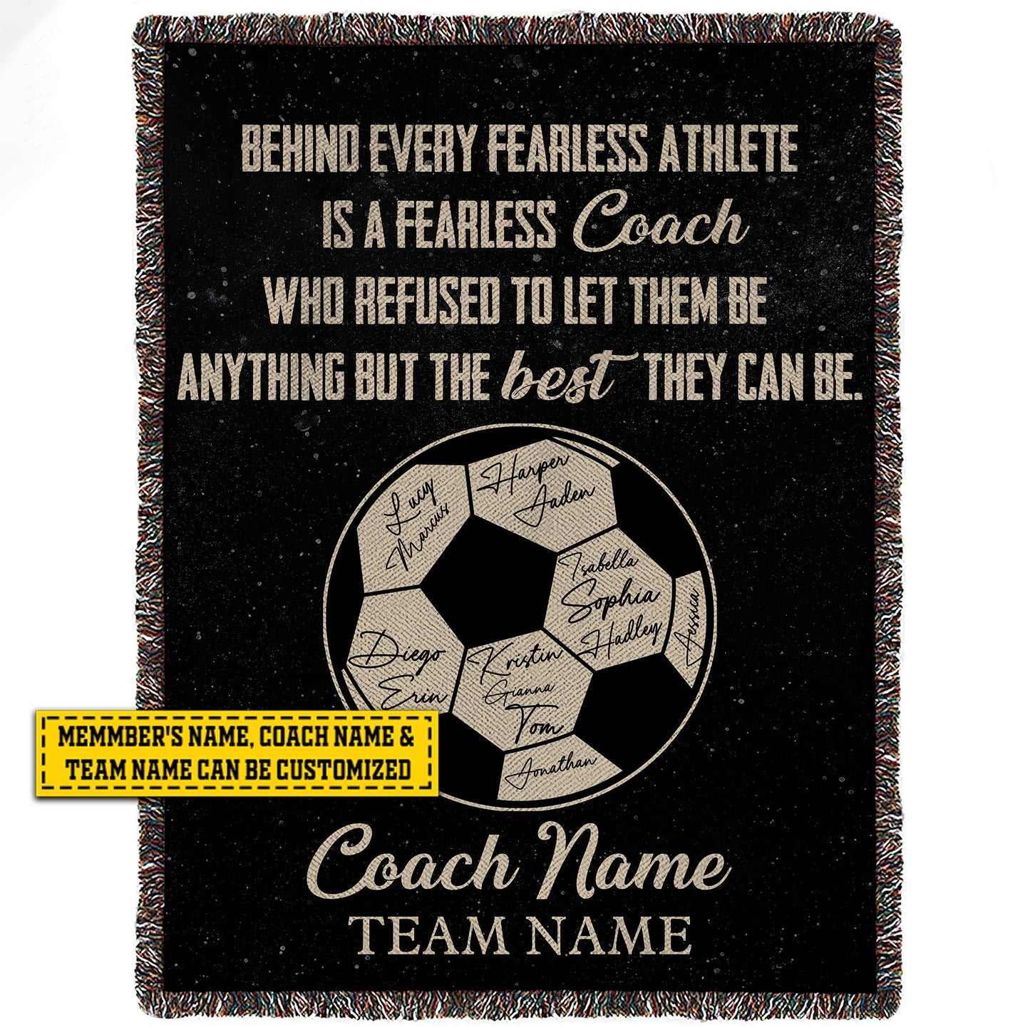 Personalized Soccer The Best They Can Be Fleece Blanket, Soccer Woven Blanket, Cool Sherpa Blanket Gift For Soccer Lovers