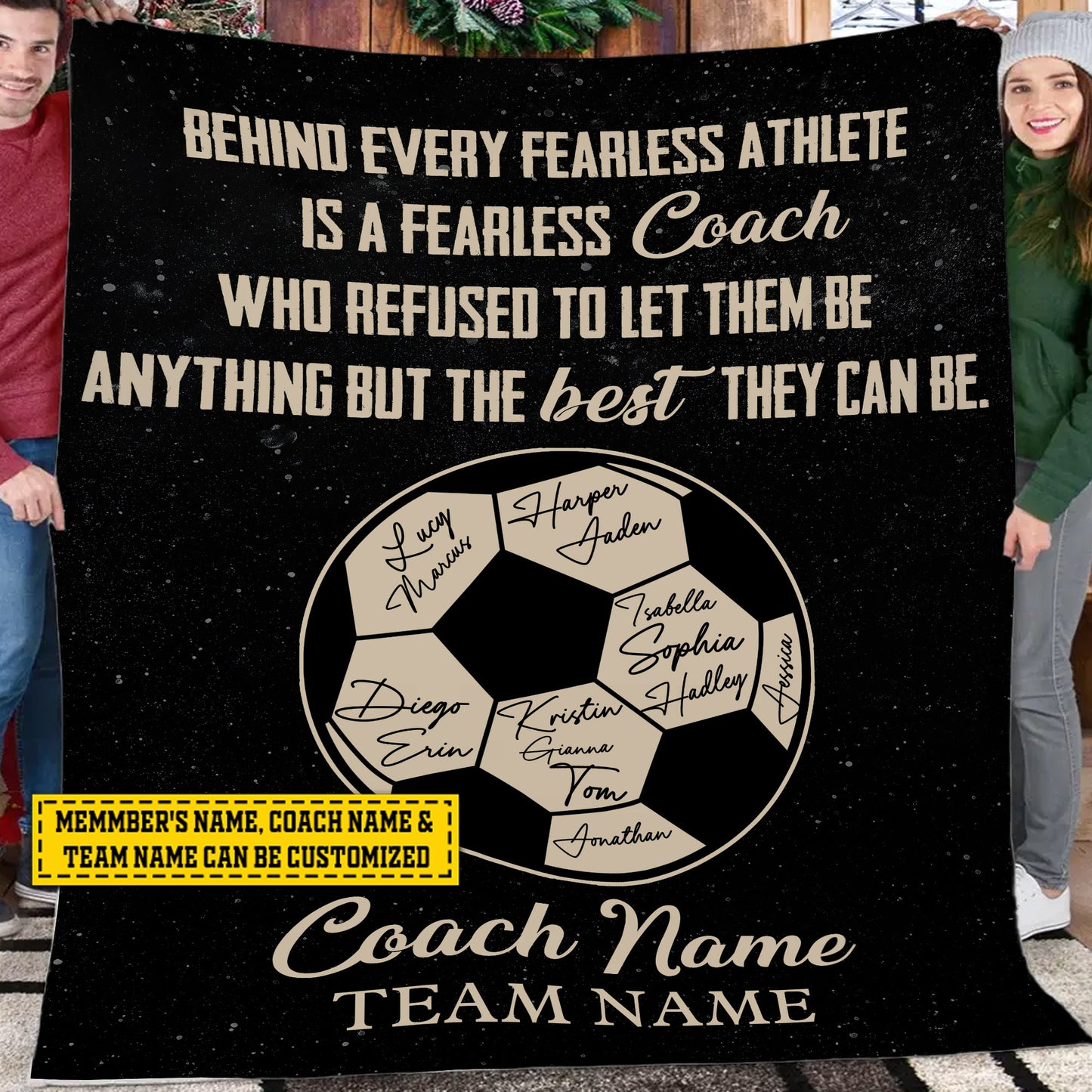Personalized Soccer The Best They Can Be Fleece Blanket, Soccer Woven Blanket, Cool Sherpa Blanket Gift For Soccer Lovers