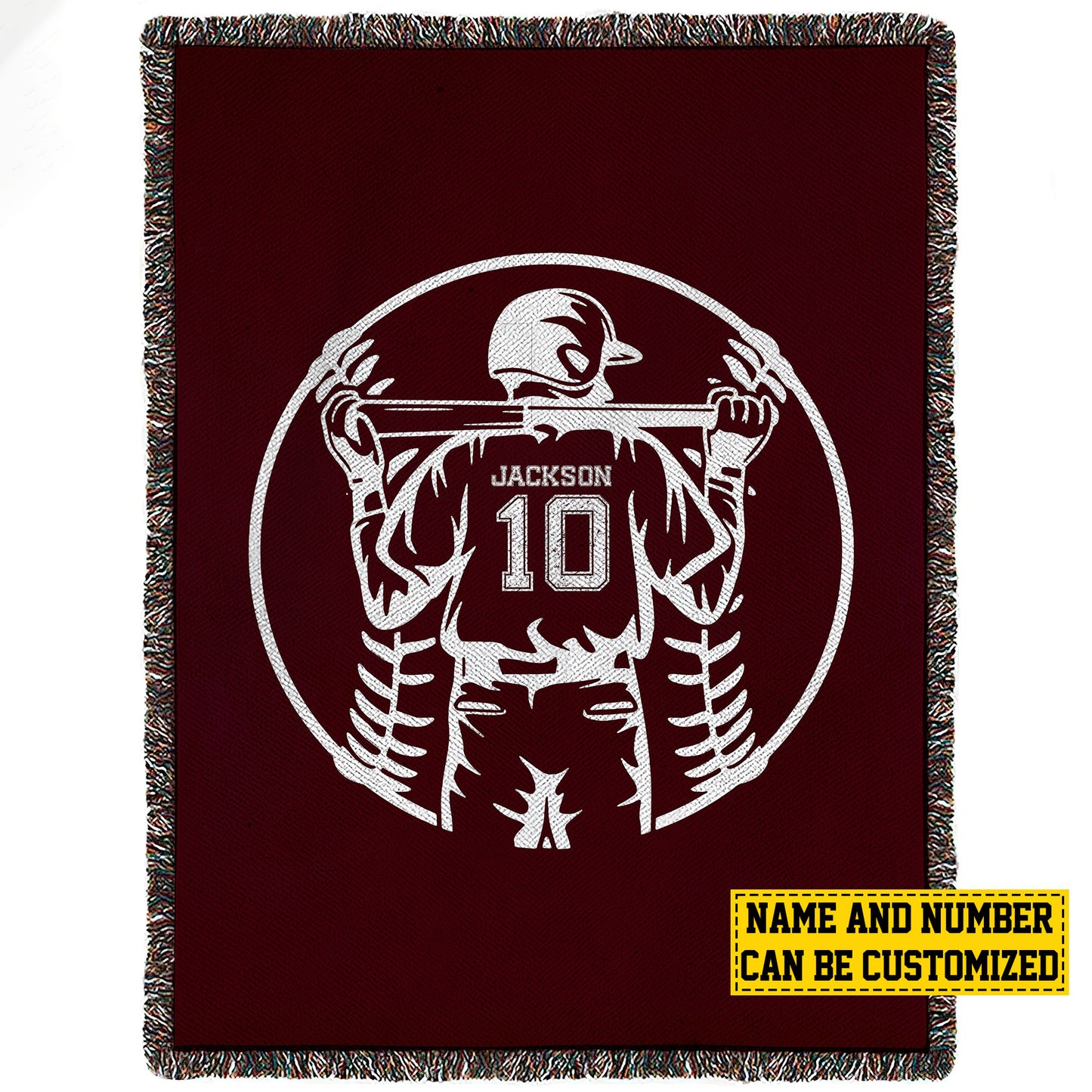 Personalized Baseball Boy Fleece Blanket, Baseball Woven Blanket, Cool Sherpa Blanket Gift For Baseball Lovers, Baseball Players