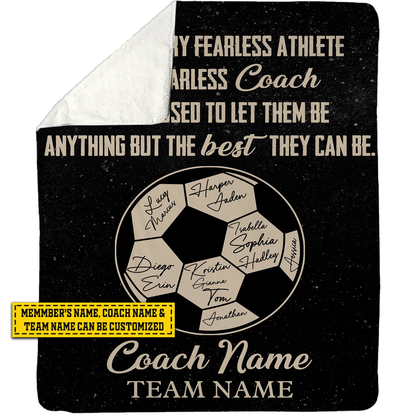 Personalized Soccer The Best They Can Be Fleece Blanket, Soccer Woven Blanket, Cool Sherpa Blanket Gift For Soccer Lovers
