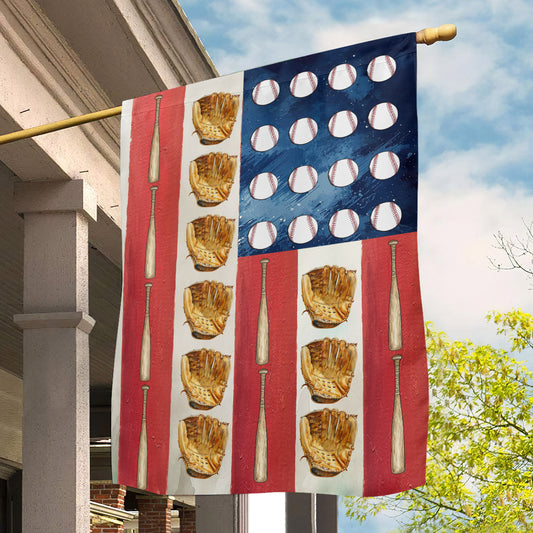 July 4th Baseball Garden Flag House Flag My Favorite Independence Day Yard Flag Gift For Baseball Lovers Baseball Players