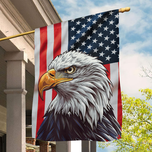 July 4th Eagle Garden Flag - House Flag, Look At Me, Independence Day Yard Flag Gift For Eagle Lovers