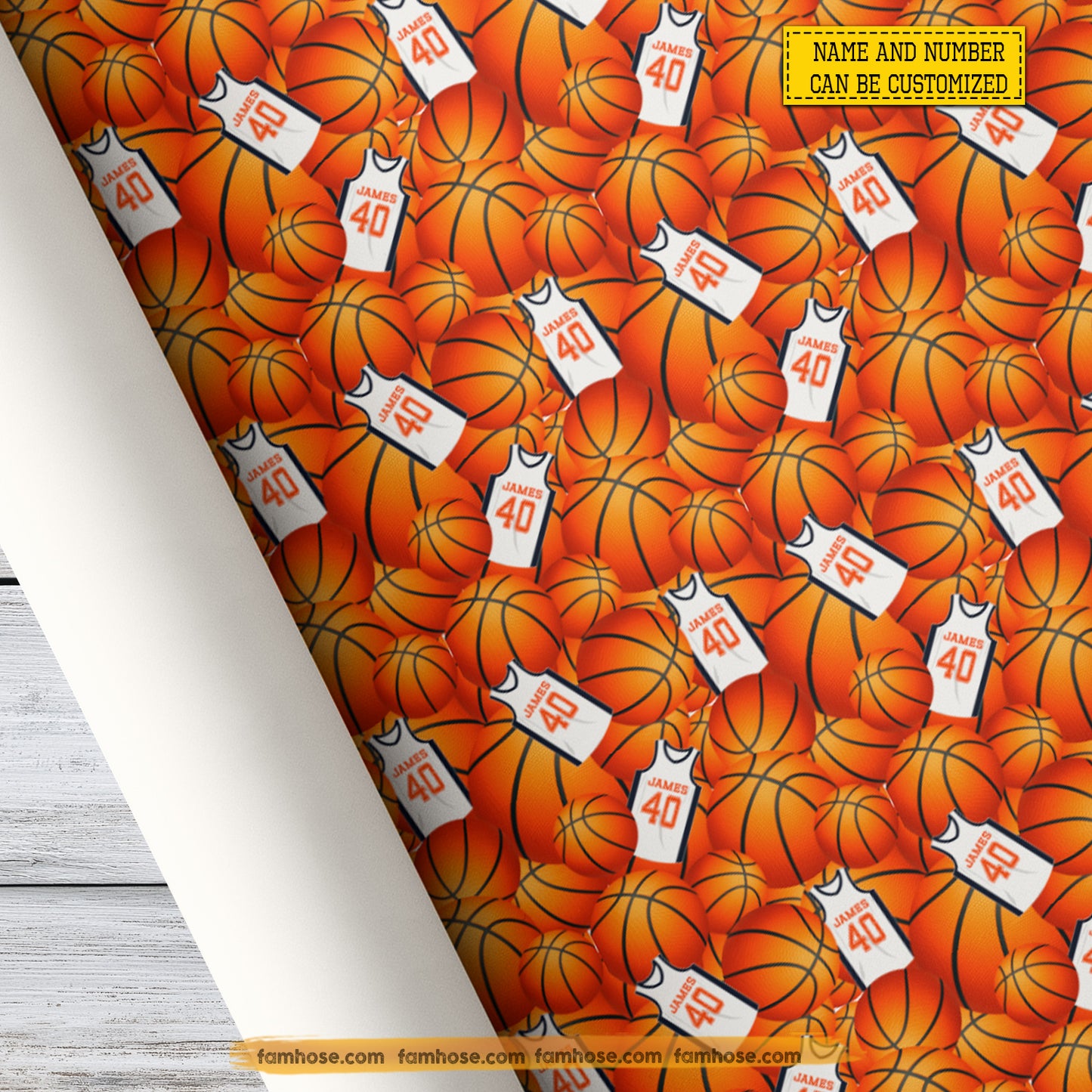 Personalized Basketball Wrapping Paper, Hoops Mania Wrapping Paper Rolls, Gift Wrap For Basketball Lover