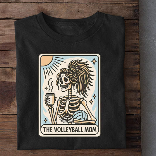 Halloween Volleyball Skeleton T-shirt, The Volleyball Mom Tees Spooky Season Gift For Volleyball Lovers