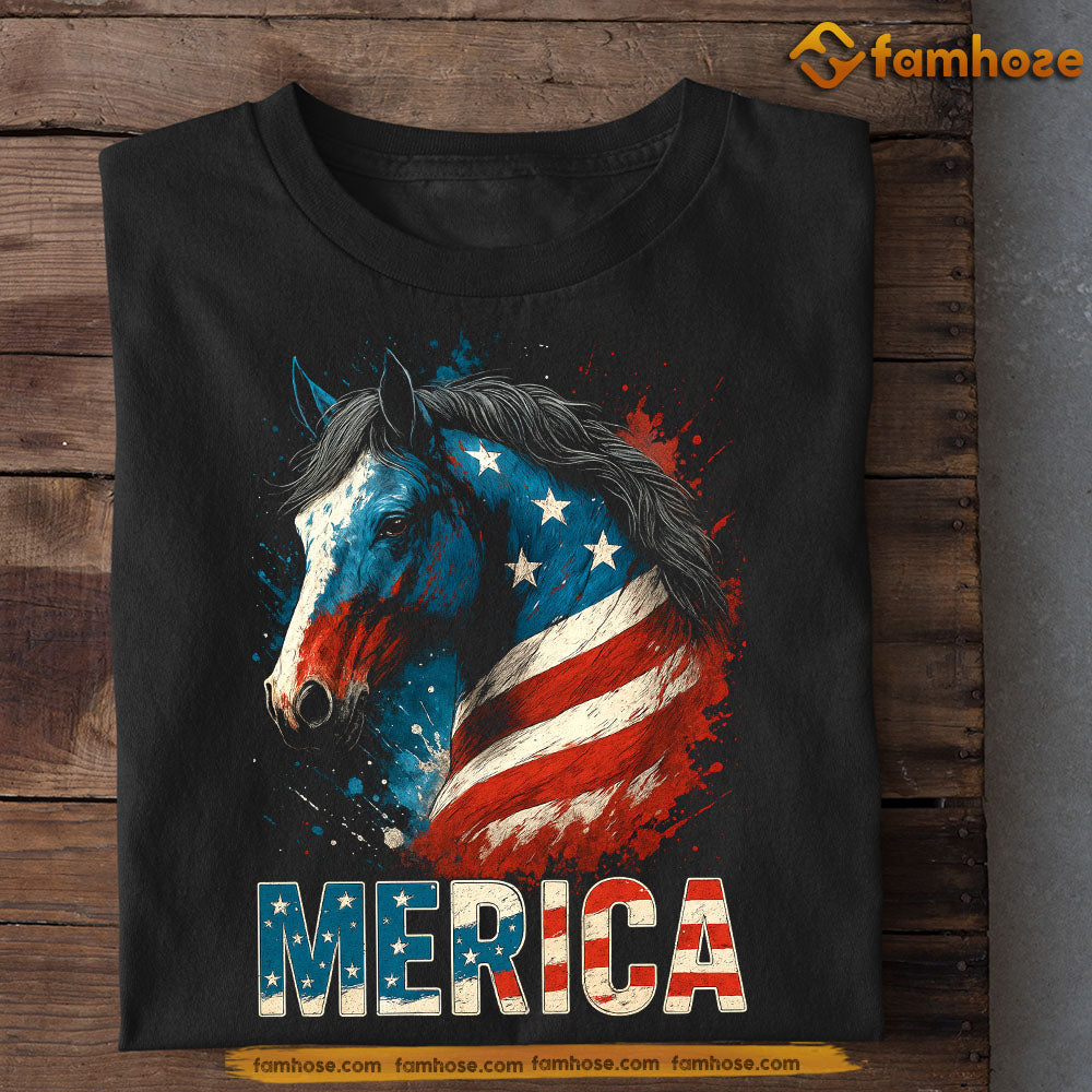 Horse July 14th T-shirt, Merica Tees July 14th Gift For Horse Lovers, American Lovers