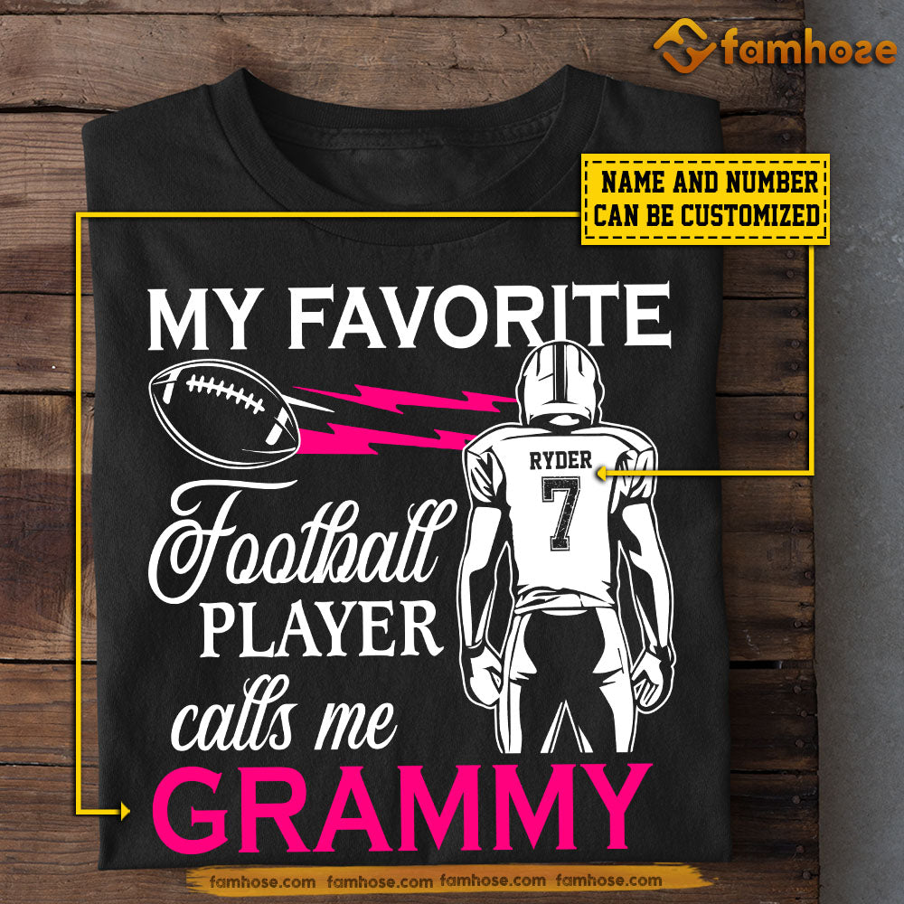 Personalized Football T-shirt, My Favorite Football Player Calls Me Tees Mother's Day Gift For Football Lovers