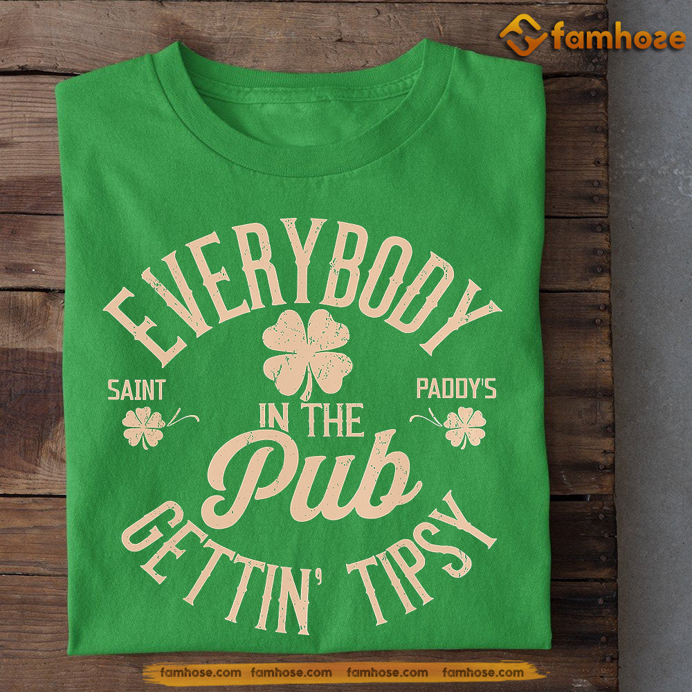 Funny St Patrick's Day T-shirt, Gettin' Tipsy Tee Patrick's Day Gift For Irish, Lucky Shamrock Lovers