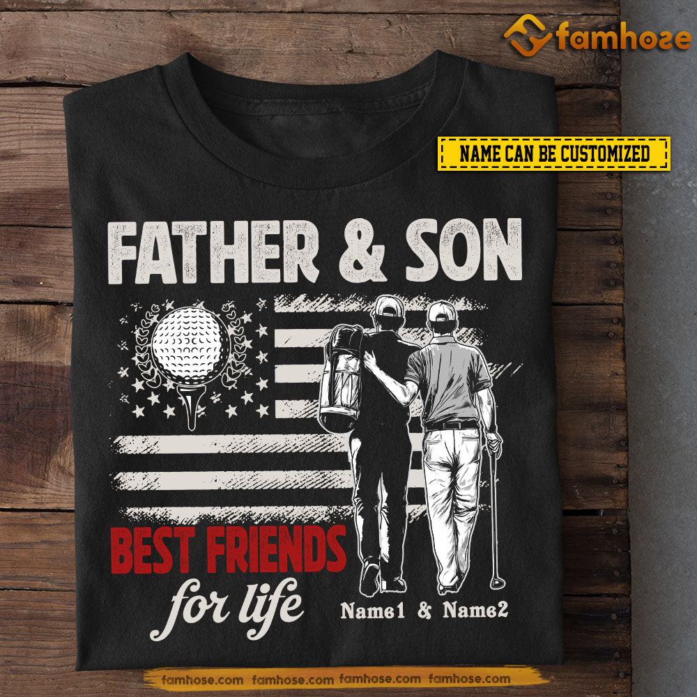 Personalized Golf Dad Son T-shirt, Father & Son Best Friends For Life Sport Tees Father's Day Gift For Golf Lovers