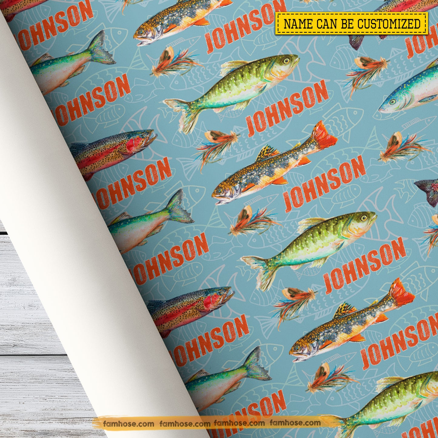 Personalized Fishing Wrapping Paper, Angler’s Dream Wrapping Paper Rolls, Gift Wrap For Fishing Lover