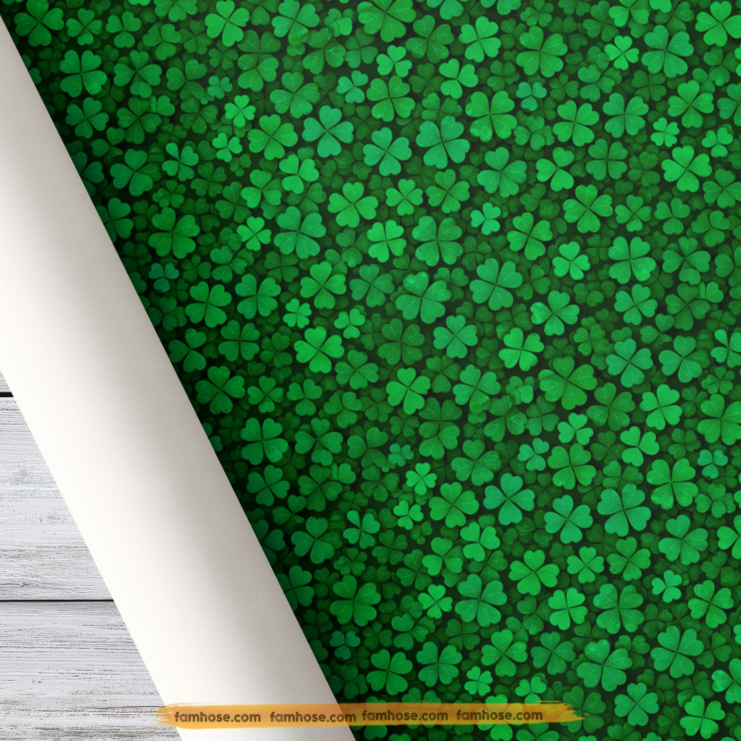 Four-Leaf Clover Wrapping Paper, Lucky In Every Dimension Wrapping Paper Rolls, St Patrick's Day Gift Wrap For Irish Lover