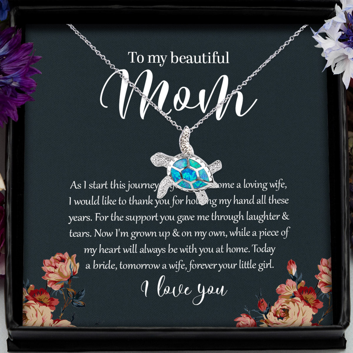 Thank you Mom gift necklace for mother's day from daughter/son