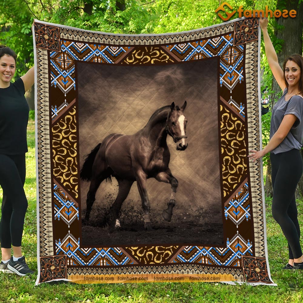 Horse fleece blanket hot sale