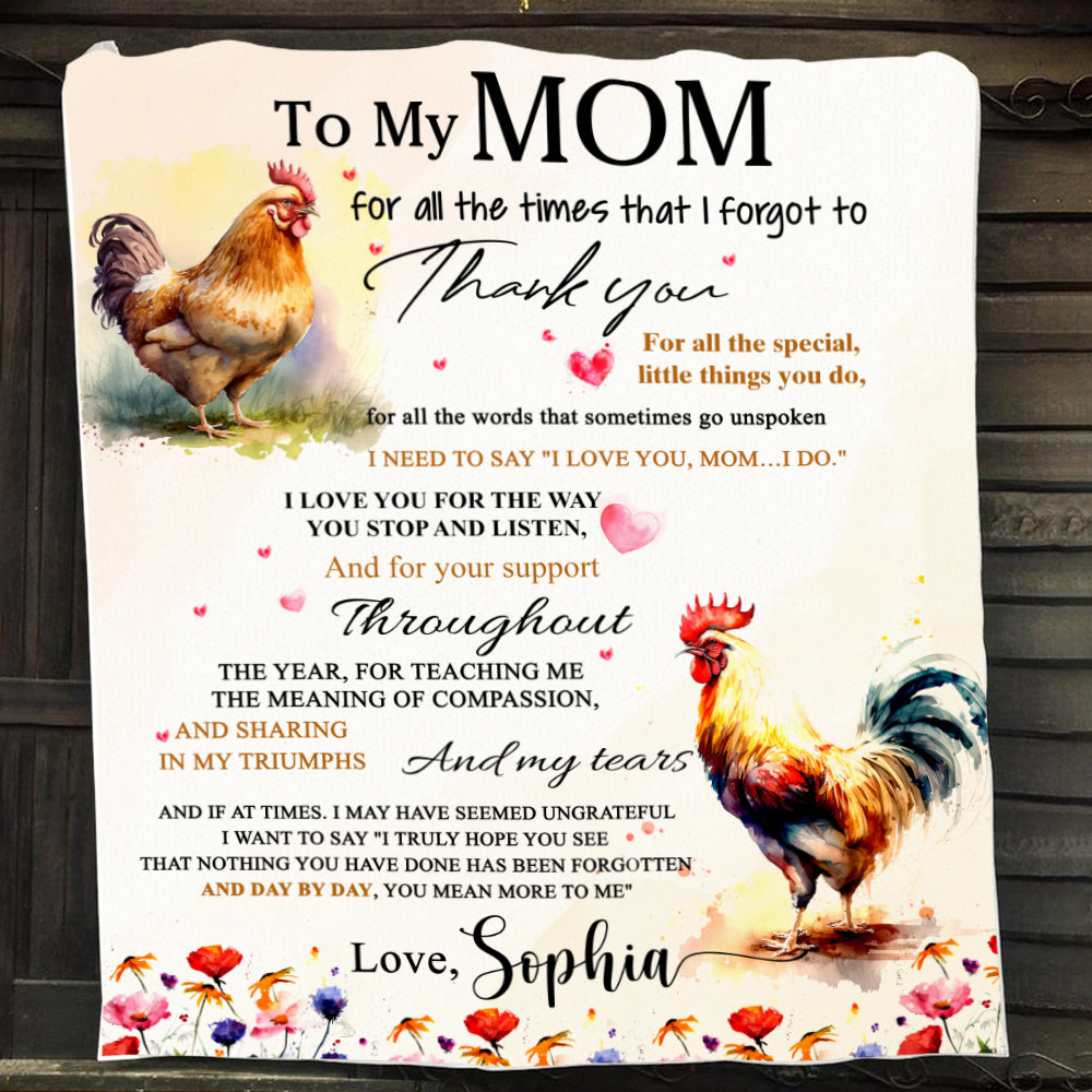 Long Distance Letter To Mom Blanket, Long Distance Mother's Day Gifts, Long  Distance Gifts For Mom From Daughter - Best Personalized Gifts For Everyone