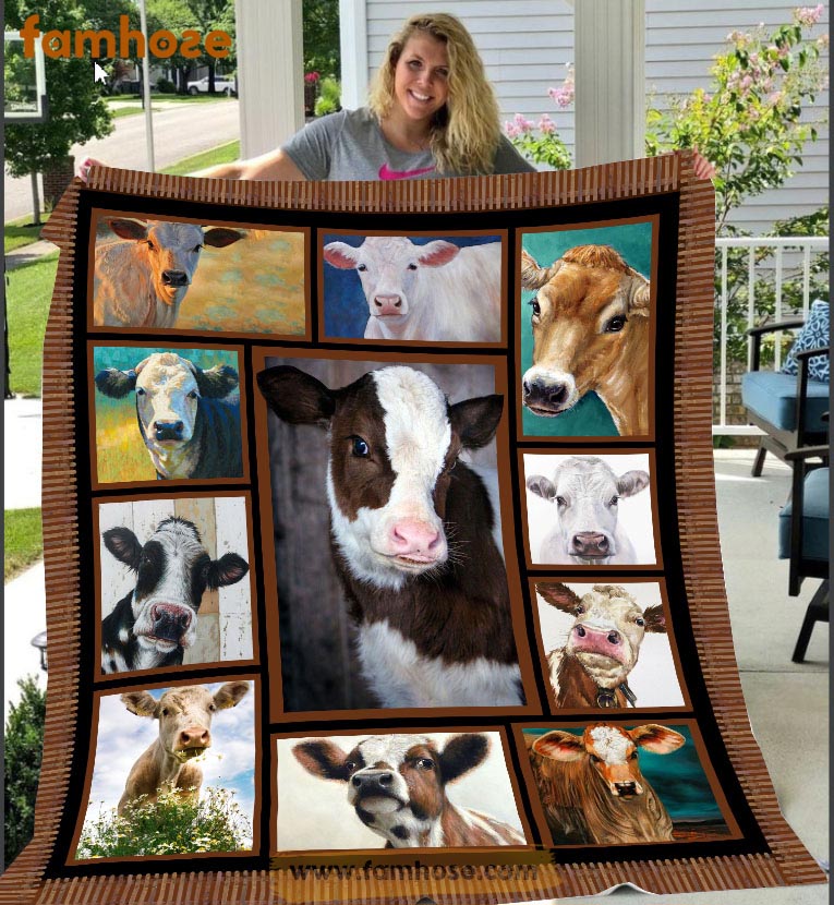 Cute cow online blanket