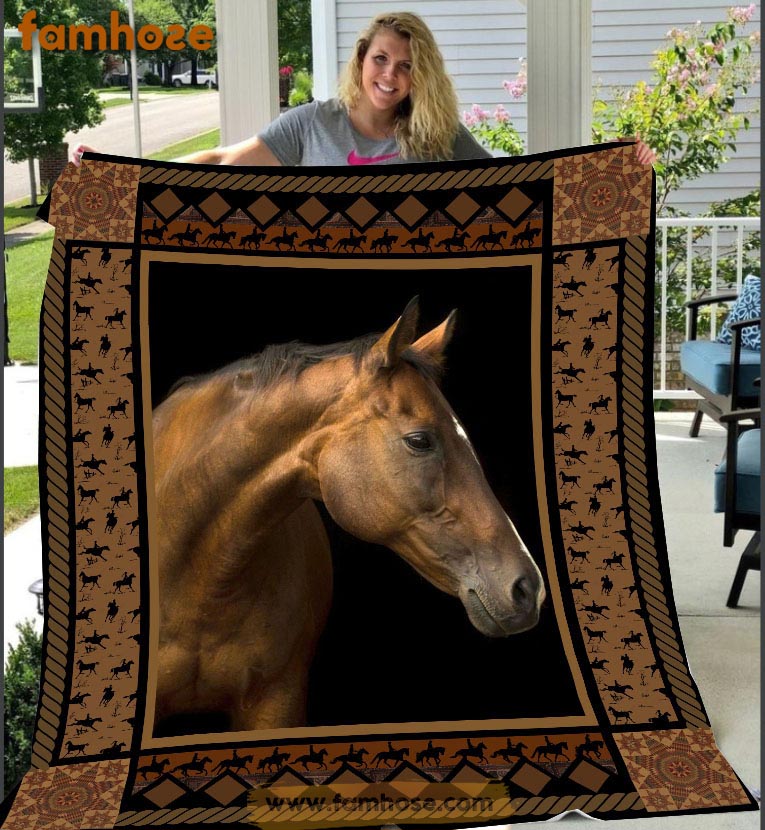 Horse shop sherpa blanket