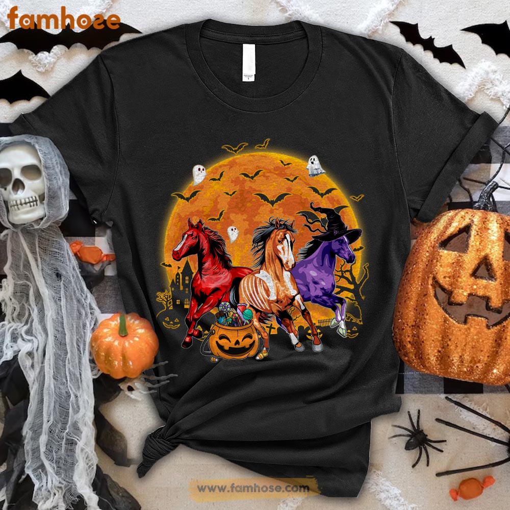 Cool Horse Halloween T-shirt, Horse Santa Costume Halloween Gift