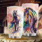 Cool Horse Tumbler, Painting Horse Mix Color Stainless Steel Tumbler, Tumbler Gifts For Horse Lovers