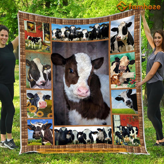 Cow Blanket, Together Cows Friendship Forever Cow Fleece Blanket - Sherpa Blanket Gift For Cow Lover