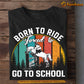 Back To School Horse Jumping T-shirt, Born To Ride Forced To Go To School, Gift For Horse Jumping Lovers, Cowboy Cowgirl Tees, Rodeo Shirt