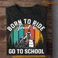 Vintage Barrel Racing T-shirt, Born To Ride Forced To Go To School, Back To School Gift For Barrel Racing Lovers, Horse Tees, Horse Kids