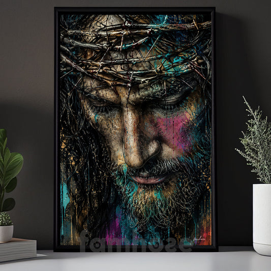 Jesus Canvas Painting, The Weight Of Grace Wall Art Decor, Poster Gift For Christian