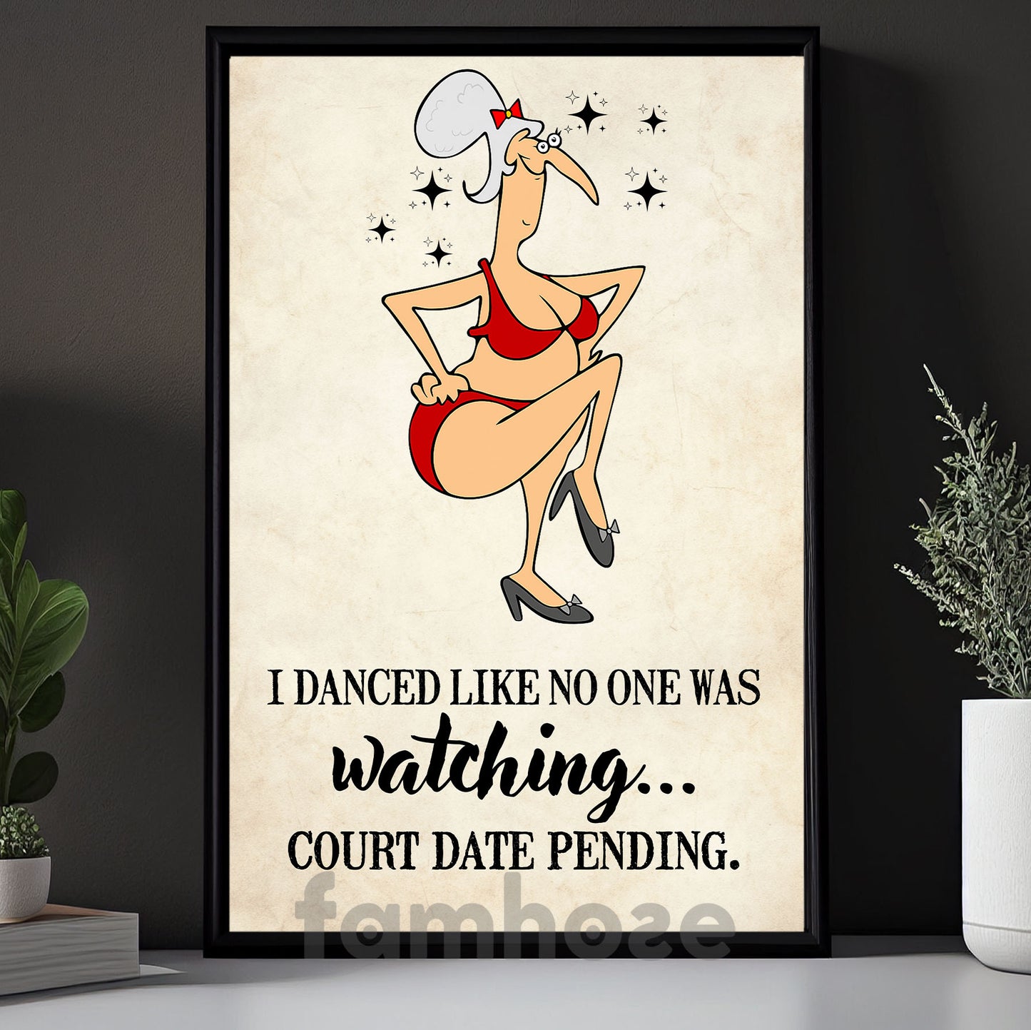 Funny Canvas Painting, I Danced Like No One Was Watching Wall Art Decor, Poster Gift To Decor House Or Office