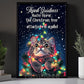 Funny Christmas Cat Canvas Painting, Thank Godness You're Home Wall Art Decor Xmas Poster Gift For Cat Lovers