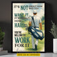 Personalized Golf Man Canvas Painting, You're Willing To Work For It Sport Wall Art Decor, Poster Gift For Golf Lover