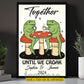 Funny Personalized Couple Love Frog Canvas Painting, Together Until We Croak Wall Art Decor, Poster Gift For Couple