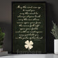 Four-Leaf Clover Quote Canvas Painting, May The Road Rise Up To Meet You Wall Art Decor, Shamrock Poster St Patrick's Day Gift For Irish Lover