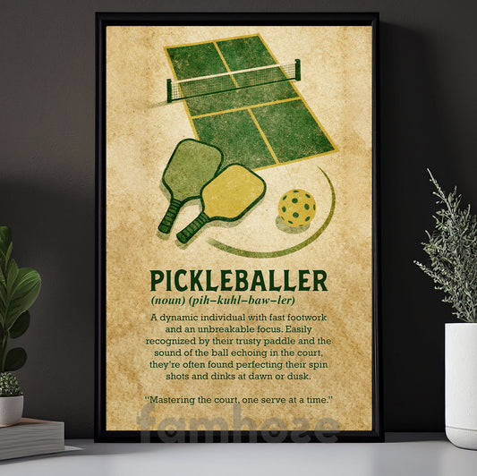 Pickleball Canvas Painting, Pickleball Court Illustration Sport Wall Art Decor, Poster Gift For Pickleball Lover