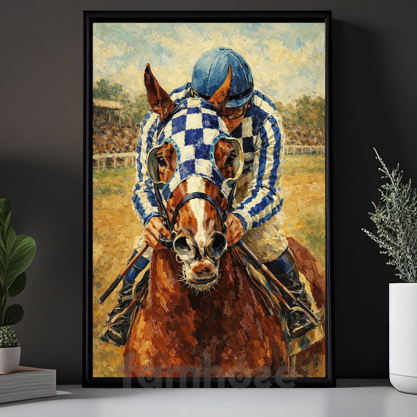 Secretariat Horse Canvas Painting, 1973 Triple Crown Champion Thoroughbred Derby Wall Art Decor, Poster Gift For Horse Racing Lovers, Fan Of Kentucky Derby