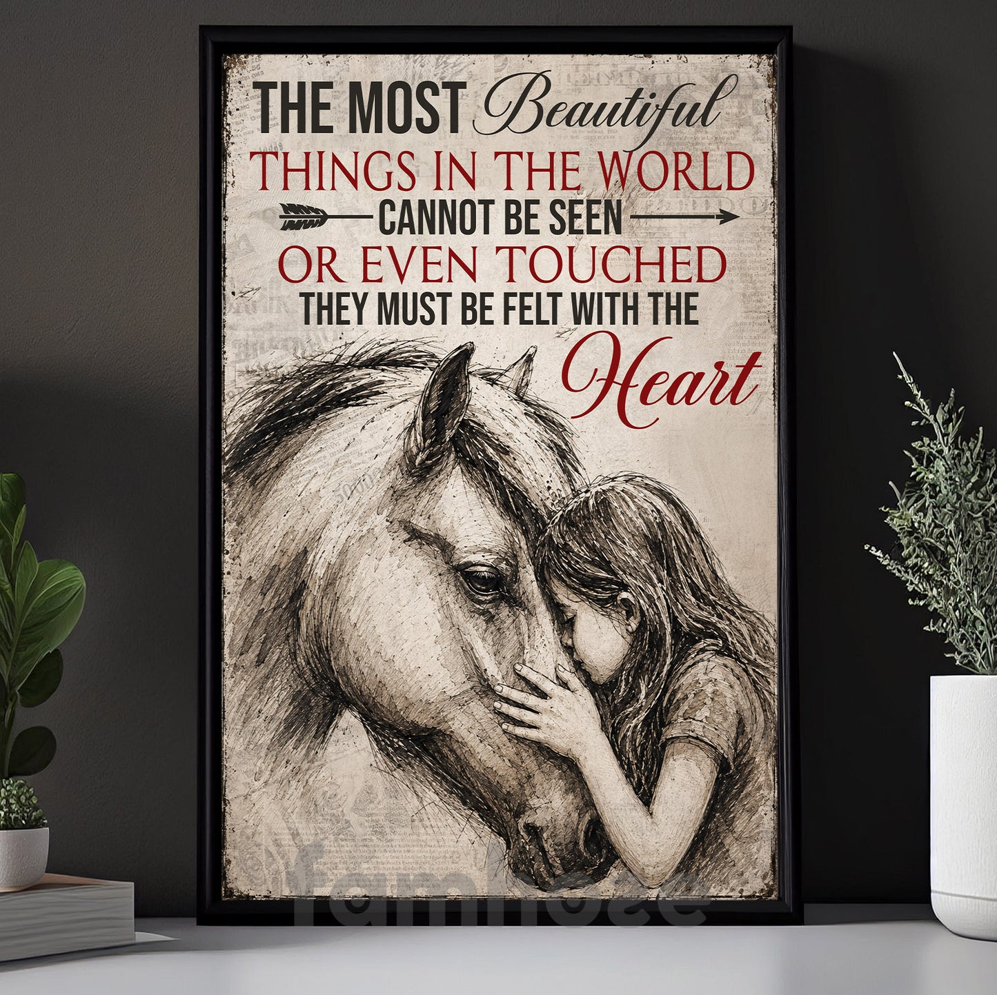 Horse Riding Girl Canvas Painting, The Most Beautiful Things In The World Wall Art Decor, Poster Gift For Horse Girl
