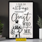 Personalized Soccer Man Jesus Canvas Painting, I Can Do All Things, Sports Quotes Wall Art Decor, Poster Gift For Christian, Soccer Lovers