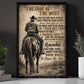 Cowboy Canvas Painting, The Code Of The West Wall Art Decor, Poster Gift For Cowboys