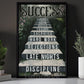 Motivational Quote Canvas Painting, Success Is Built One Step At A Time Wall Art Decor, Poster Gift To Decor House Or Office