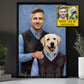 Funny Personalized Dog Owner Canvas Painting, The Perfect Pair Portrait Wall Art Decor, Poster Gift For Dog Lovers