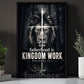 Jesus & Lion Canvas Painting, Fatherhood Is Kingdom Work Wall Art Decor, Poster Retro Style Gift For Christians, Lion Lover