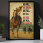 Horse Racing Canvas Painting, We Fall We Break We Fall Wall Art Decor, Poster Gift For Horse Racing Lover