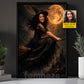 Personalized Halloween Flying Witch Canvas Painting, Fly Me To The Full Moon Wall Art Decor, Spooky Season Poster Gift For Witch Lover