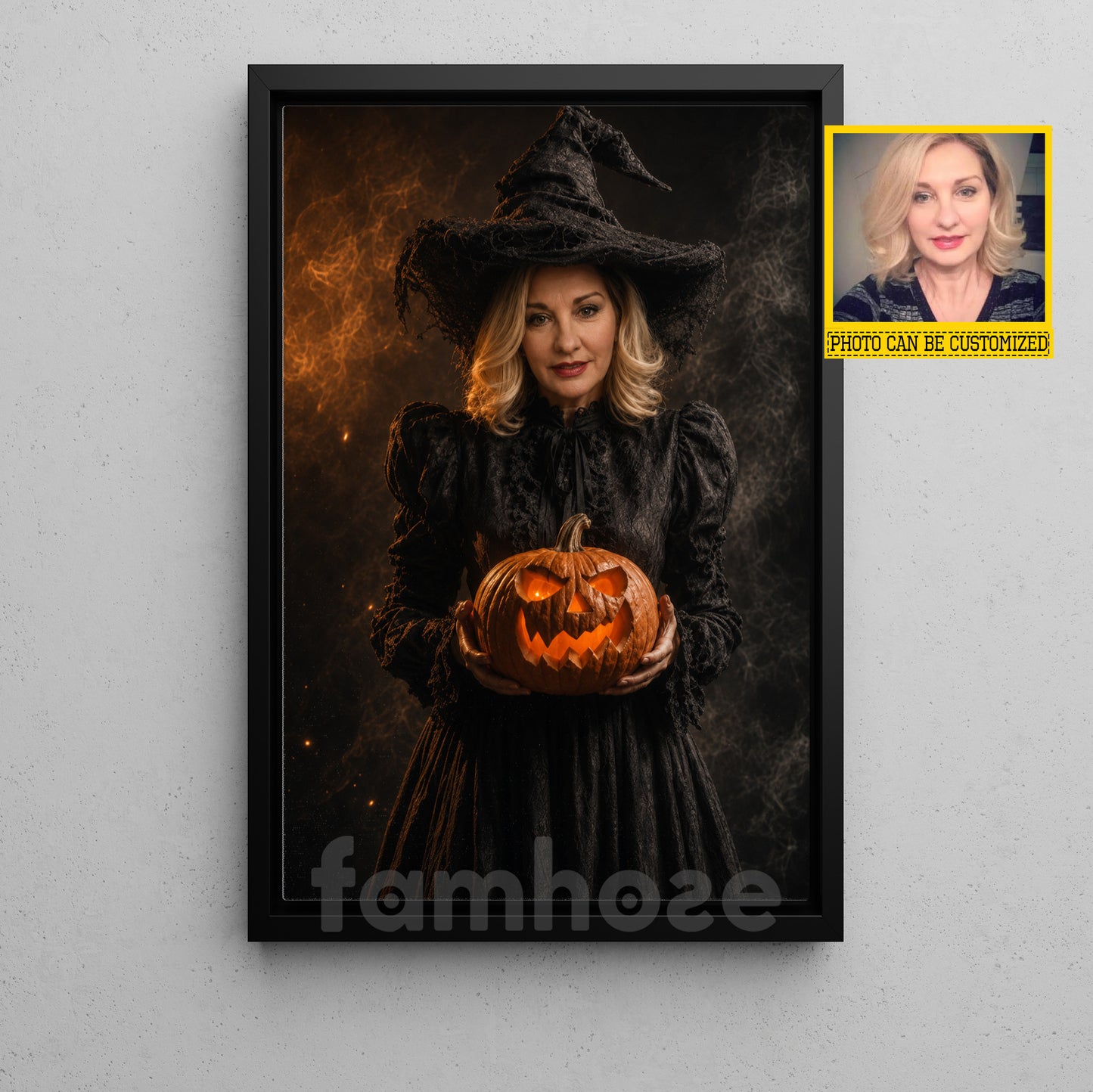 Personalized Halloween Witch Canvas Painting, Turn You Into A Witch Wall Art Decor, Spooky Season Poster Gift For Witch Lover