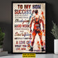 Personalized Wrestling Boy Canvas Painting, To My Son Love Of What You Do, Sports Quotes Wall Art Decor, Poster Gift For Wrestling Lovers, Wrestling Boys