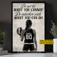 Motivational Personalized Volleyball Woman Canvas Painting, Do Not Let What You Cannot Do Interfere With What You Can Do Sport Wall Art Decor, Poster Gift For Volleyball Lovers