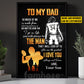 Personalized Football Dad Son Canvas Painting, To My Dad I Love You Wall Art Decor, Poster Father's Day Gift For Football Lovers