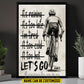 Motivational Personalized Cycling Man Canvas Painting, Let's Go Sport Wall Art Decor, Poster Gift For Cycling Lovers