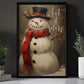 Snowman Let It Snow, Snowman Christmas Canvas Painting, Xmas Wall Art Decor - Christmas Poster Gift For Snowman Lovers