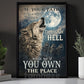 Motivational Quote Wolf Canvas Painting, If Your Path Demands You To Walk Wall Art Decor, Poster Gift For Wolf Lover