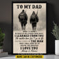 Personalized Hunting Dad Son Canvas Painting, To My Dad No Matter How Far I Go In Life Sport Wall Art Decor, Poster Father's Day Gift For Hunting Lovers