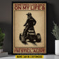 Funny Personalized Snowmobile Man Canvas Painting, I'm Still Alive Wall Art Decor, Poster Gift For Snowmobiling Lovers